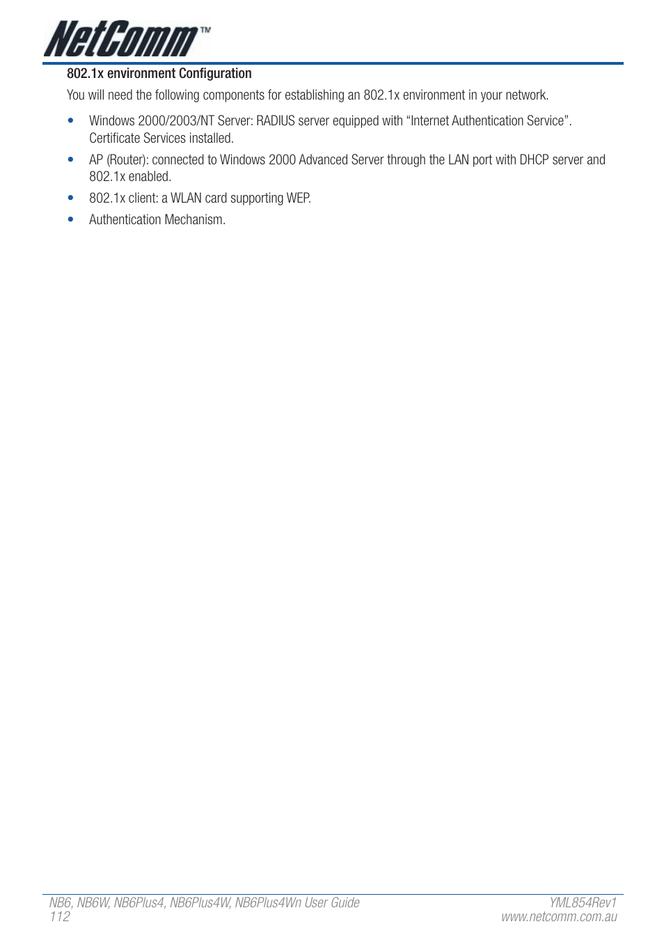 NetComm NB6W User Manual | Page 112 / 170