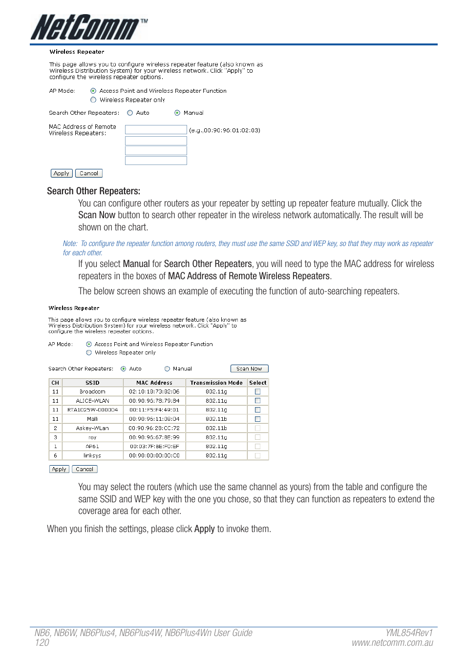 NetComm NB6W User Manual | Page 120 / 170