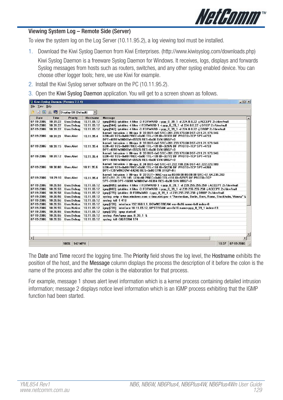 NetComm NB6W User Manual | Page 129 / 170