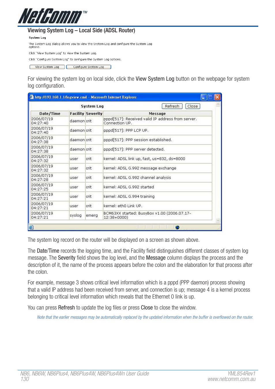 NetComm NB6W User Manual | Page 130 / 170