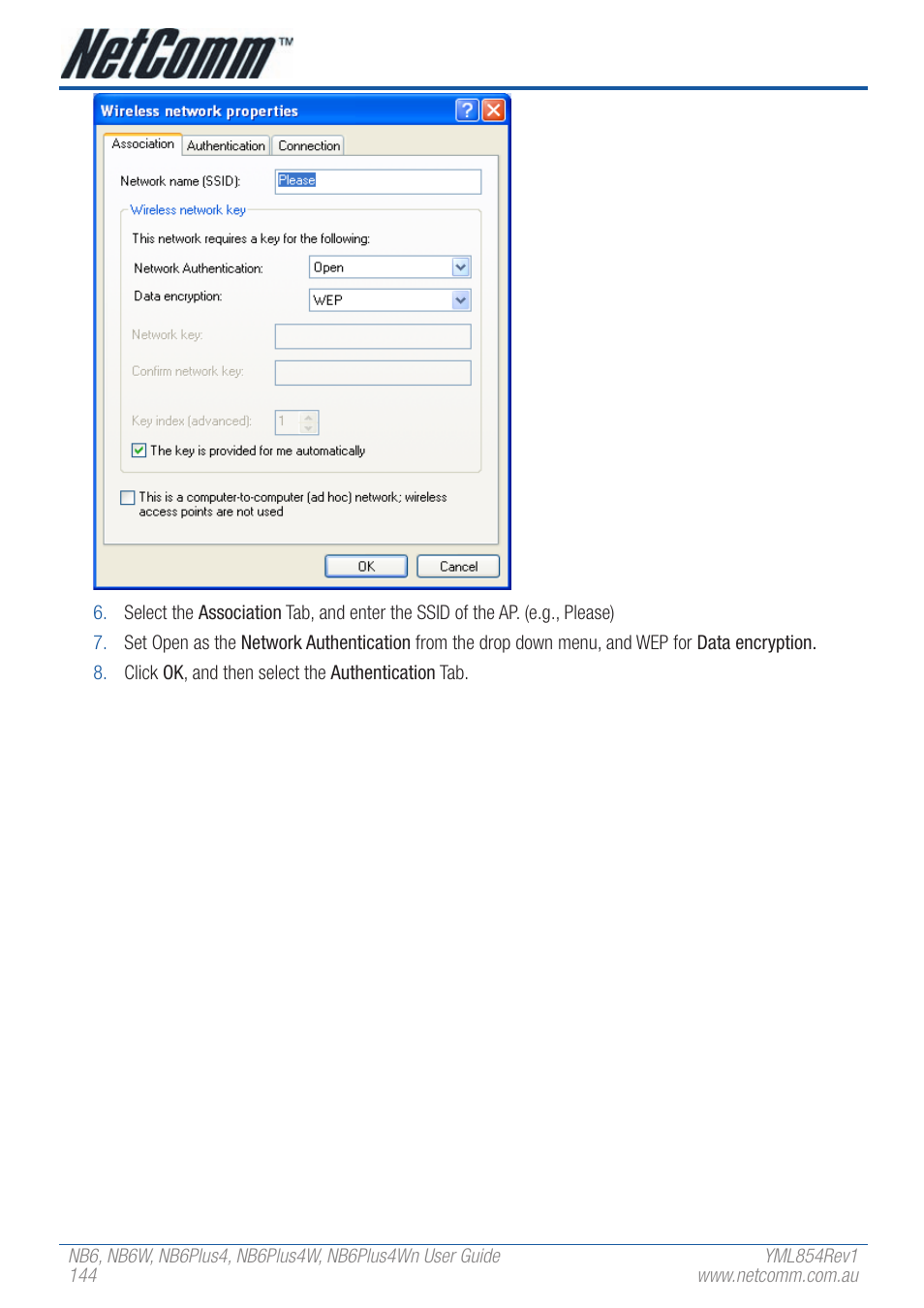 NetComm NB6W User Manual | Page 144 / 170