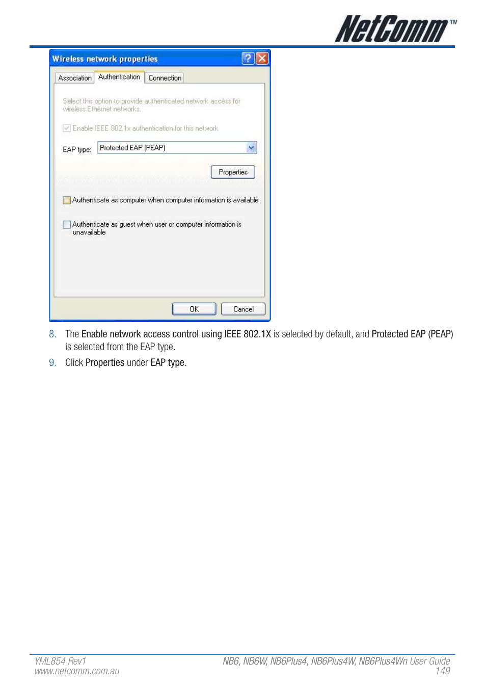 NetComm NB6W User Manual | Page 149 / 170