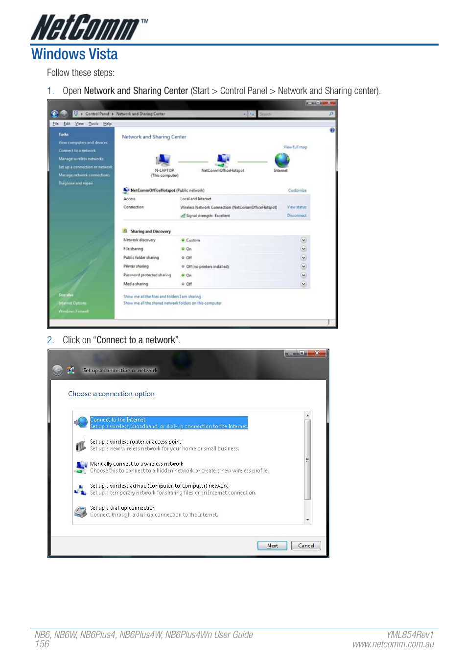 Windows vista | NetComm NB6W User Manual | Page 156 / 170