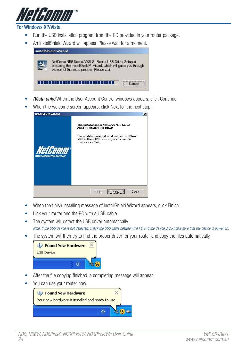 NetComm NB6W User Manual | Page 24 / 170