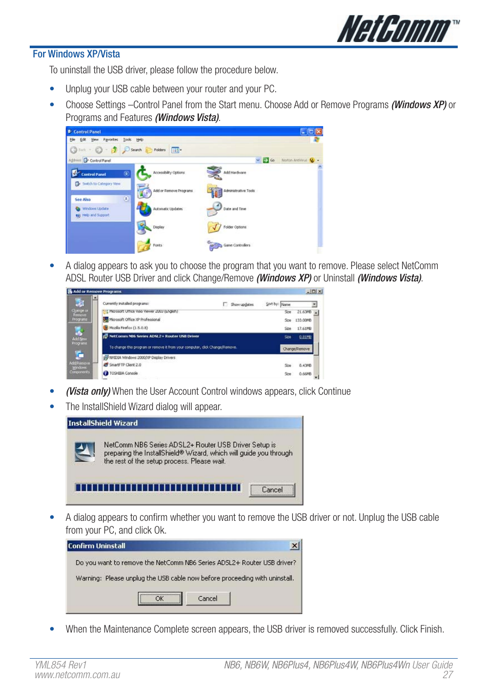 NetComm NB6W User Manual | Page 27 / 170