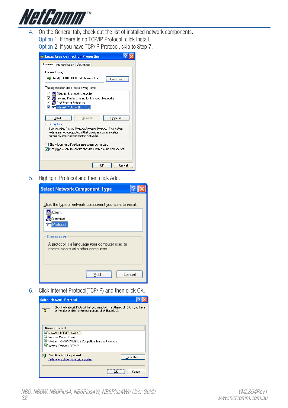 NetComm NB6W User Manual | Page 32 / 170