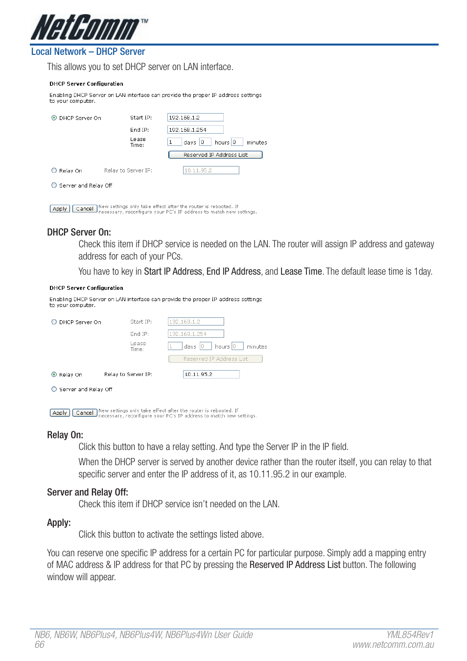 NetComm NB6W User Manual | Page 66 / 170