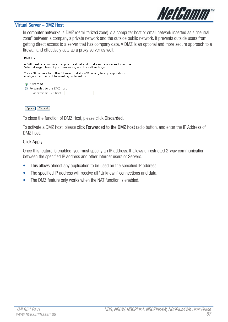 NetComm NB6W User Manual | Page 87 / 170