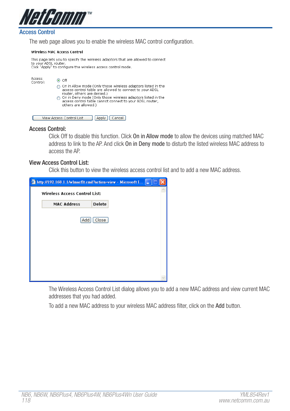 NetComm NB6PLUS4WN User Manual | Page 118 / 170