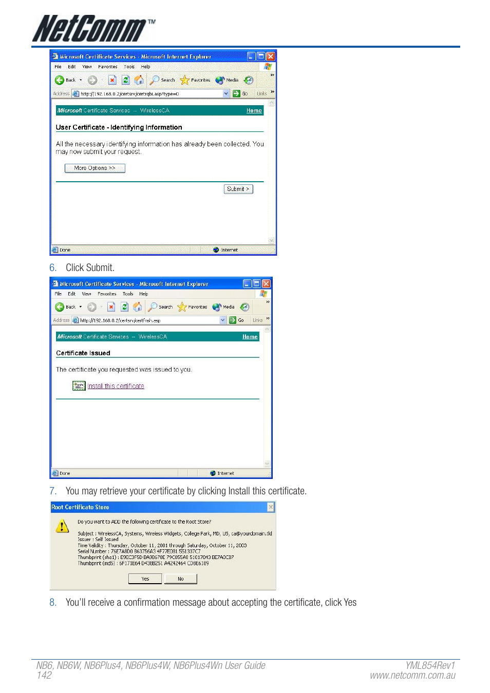 NetComm NB6PLUS4WN User Manual | Page 142 / 170