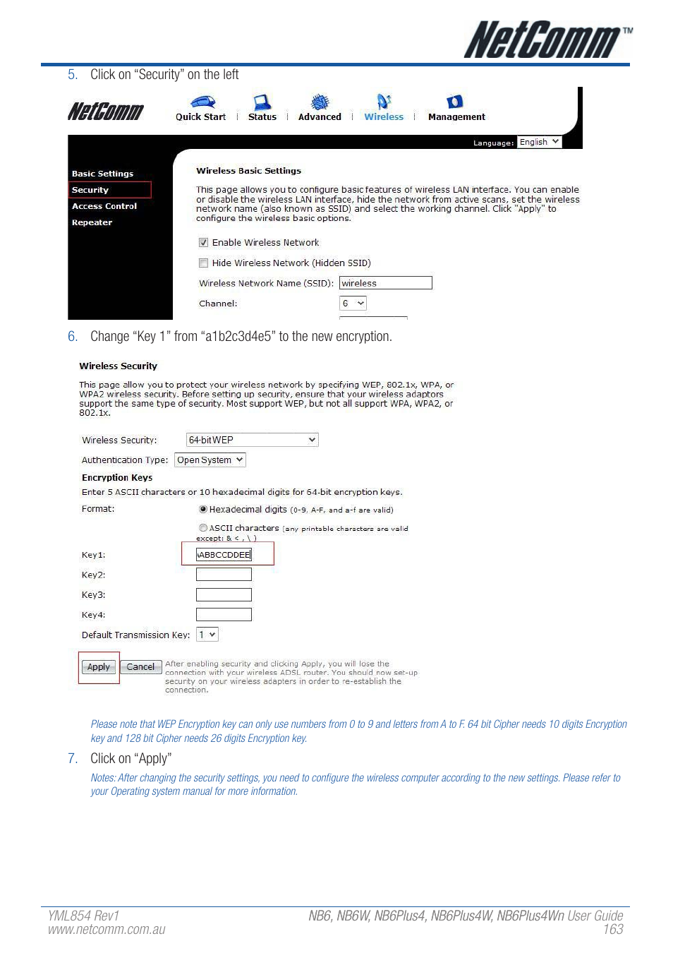 NetComm NB6PLUS4WN User Manual | Page 163 / 170