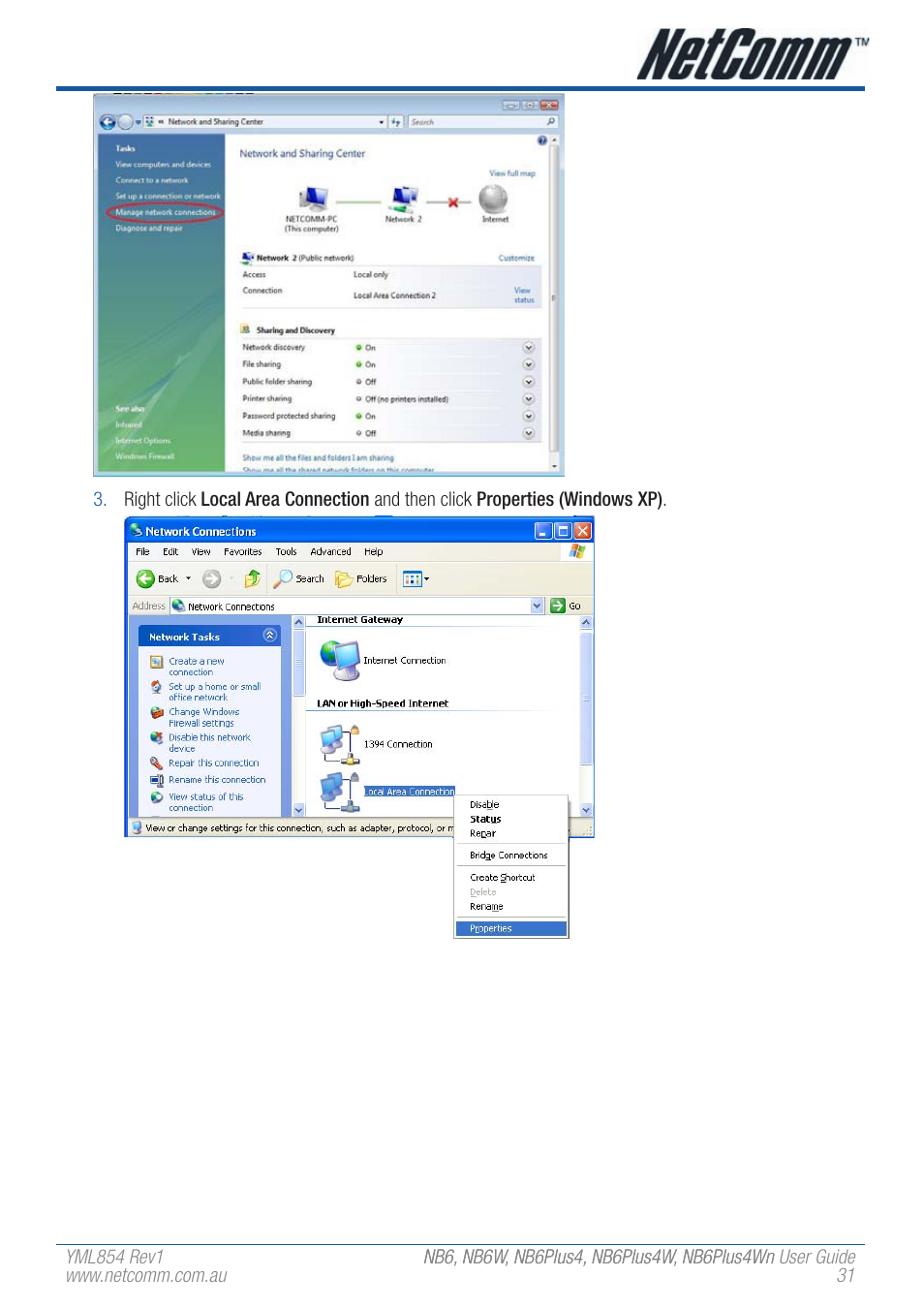 NetComm NB6PLUS4WN User Manual | Page 31 / 170