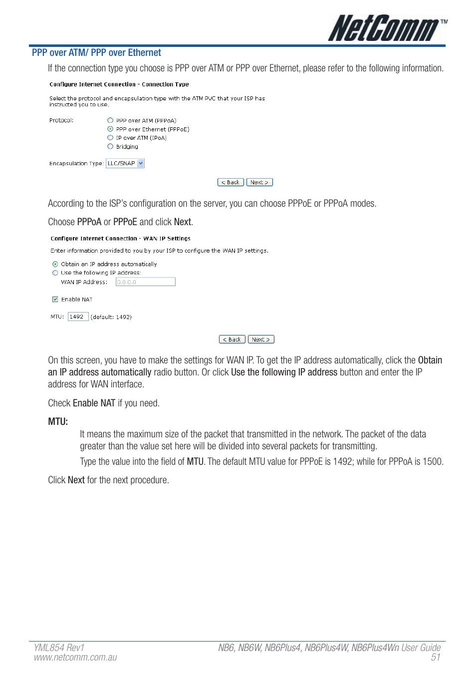 NetComm NB6PLUS4WN User Manual | Page 51 / 170