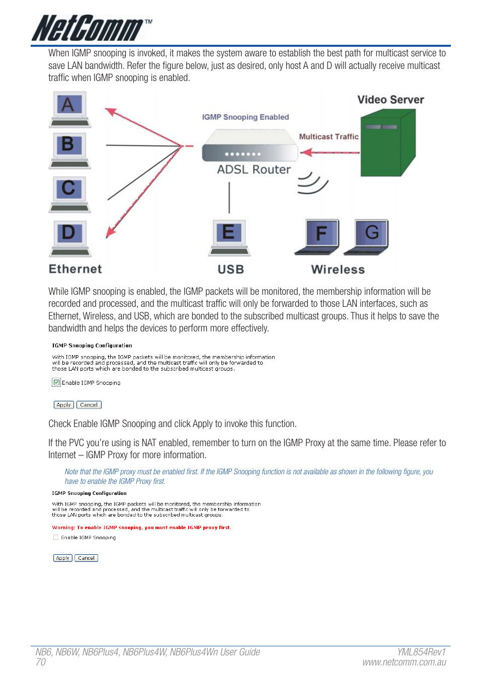 NetComm NB6PLUS4WN User Manual | Page 70 / 170