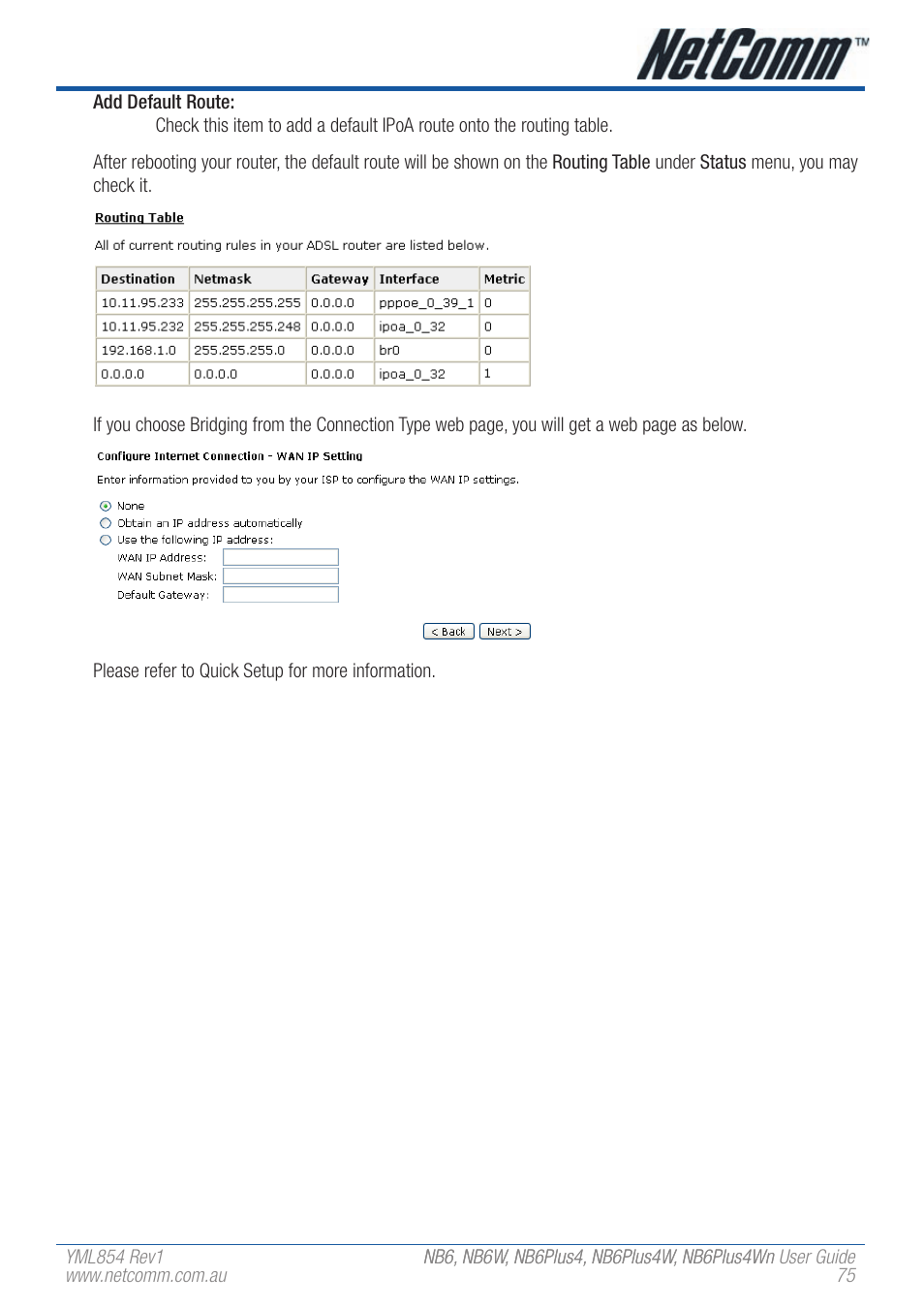NetComm NB6PLUS4WN User Manual | Page 75 / 170
