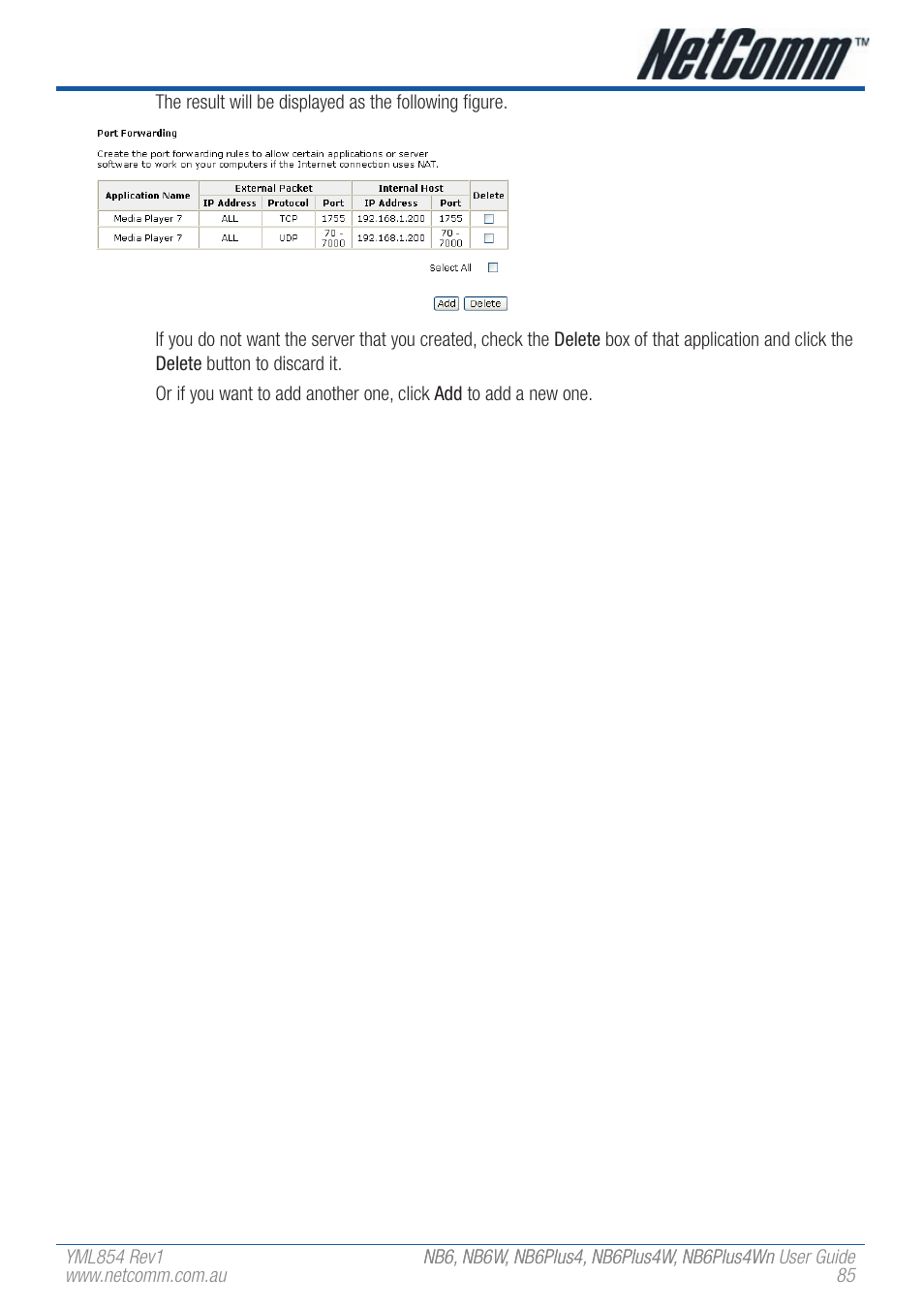 NetComm NB6PLUS4WN User Manual | Page 85 / 170