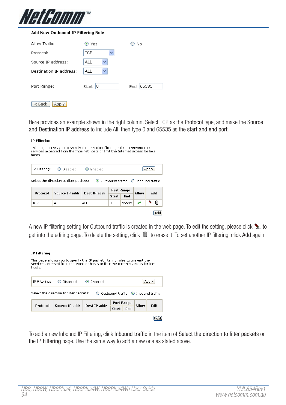 NetComm NB6PLUS4WN User Manual | Page 94 / 170