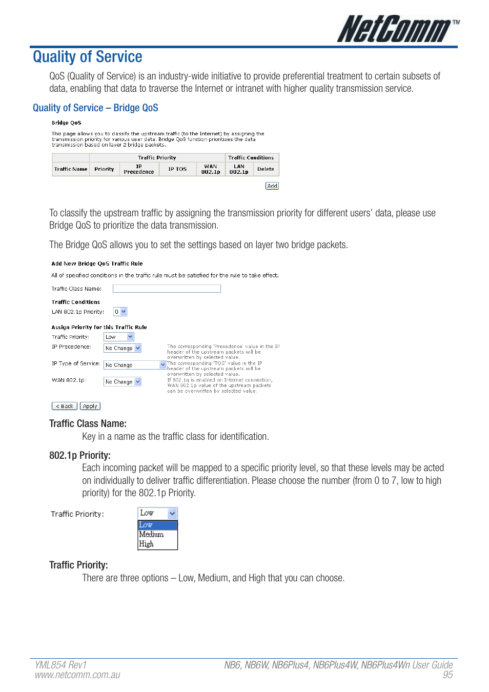 Quality of service | NetComm NB6PLUS4WN User Manual | Page 95 / 170