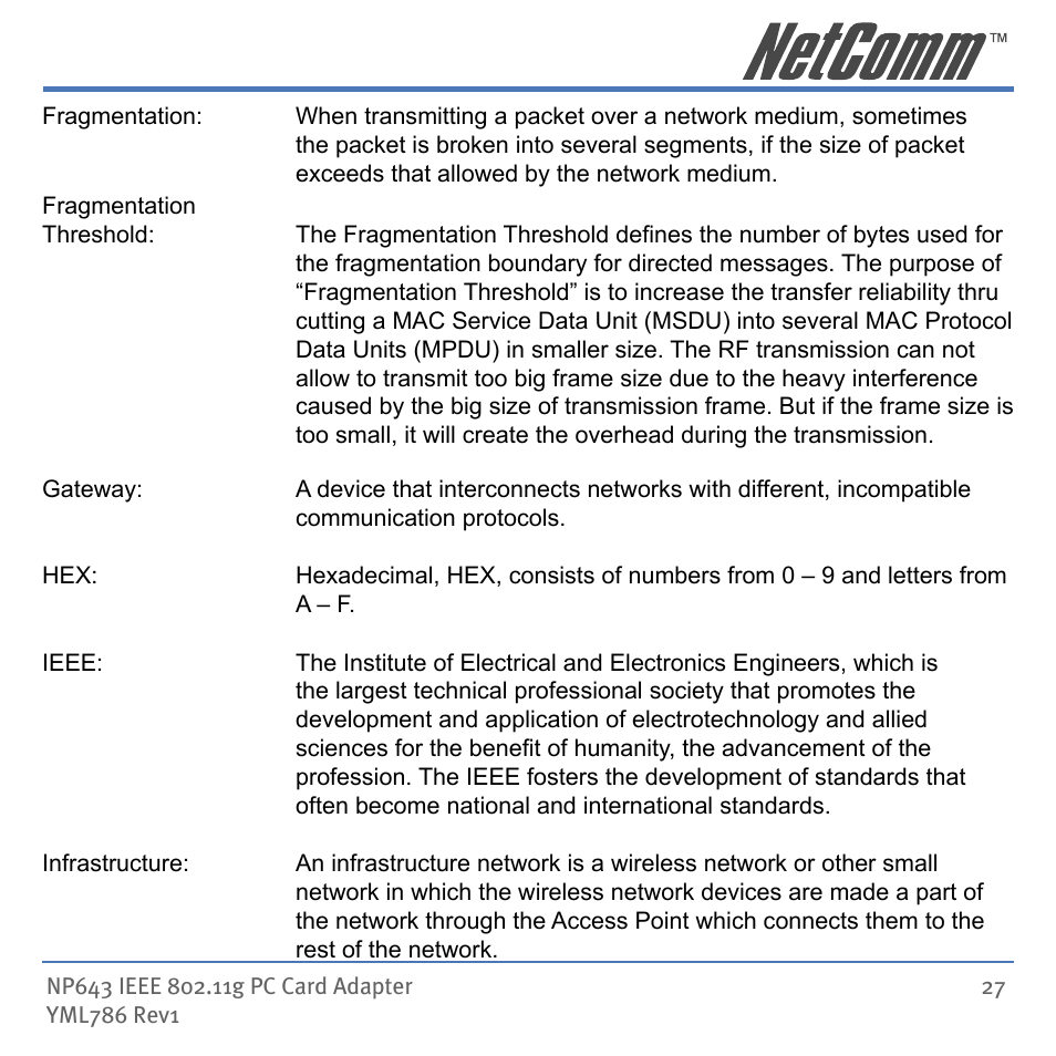NetComm Wireless Network Device NP643 User Manual | Page 27 / 36