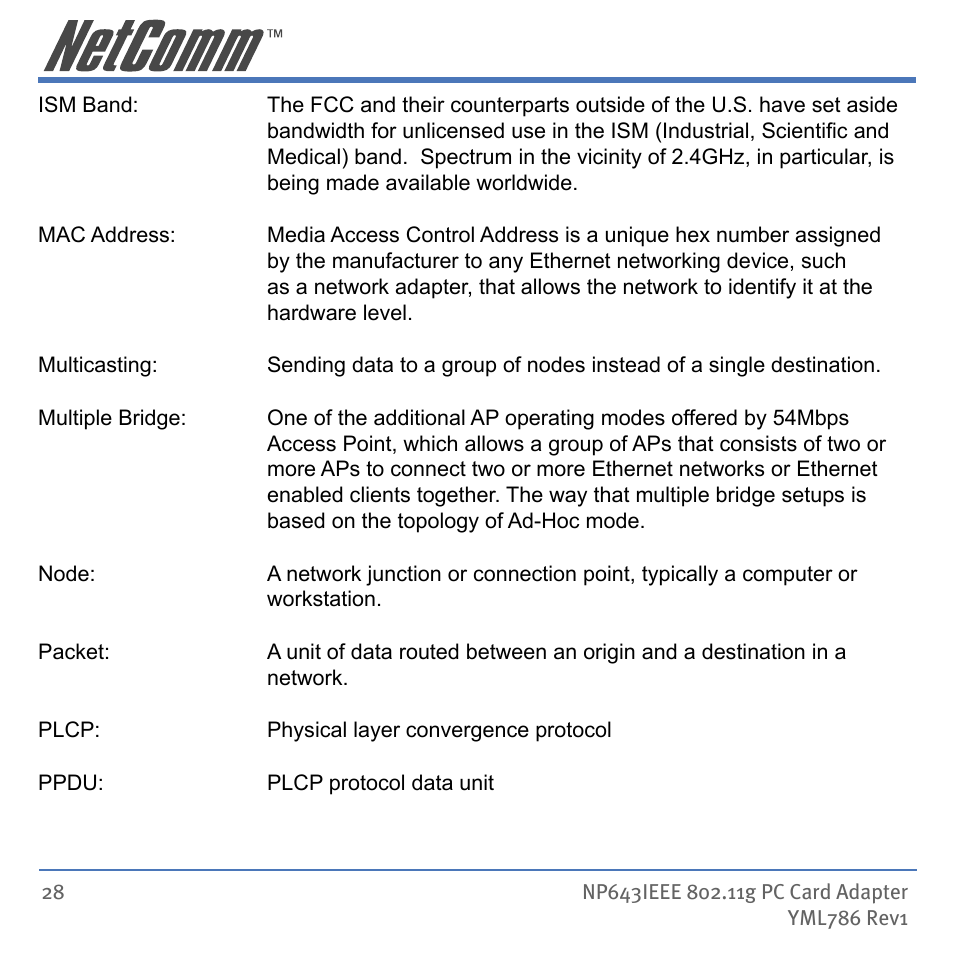NetComm Wireless Network Device NP643 User Manual | Page 28 / 36