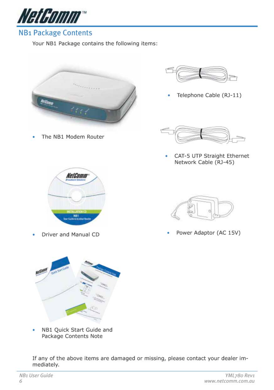 NetComm NB1 User Manual | Page 6 / 91