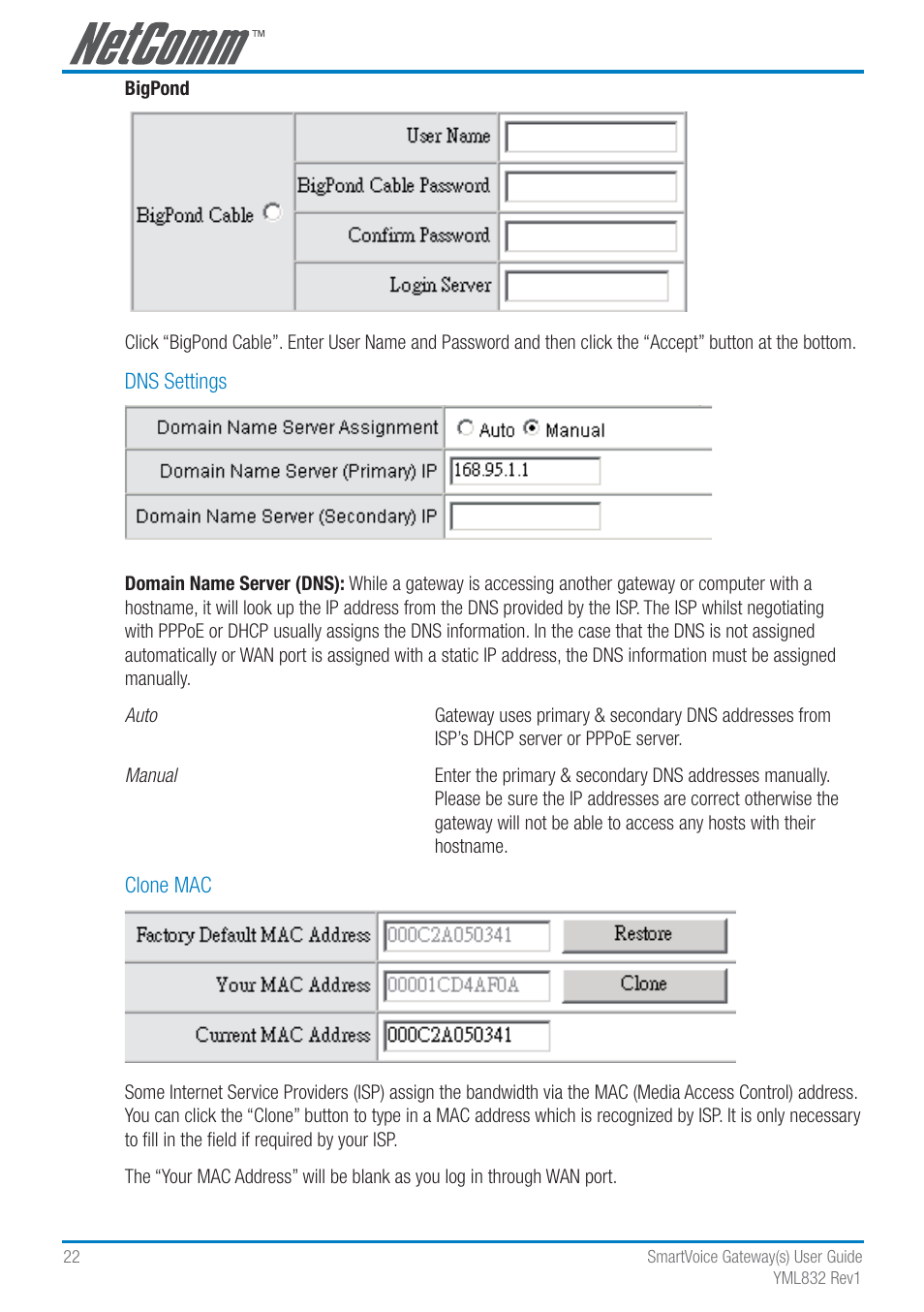 NetComm SmartVoice Gateway User Manual | Page 22 / 95