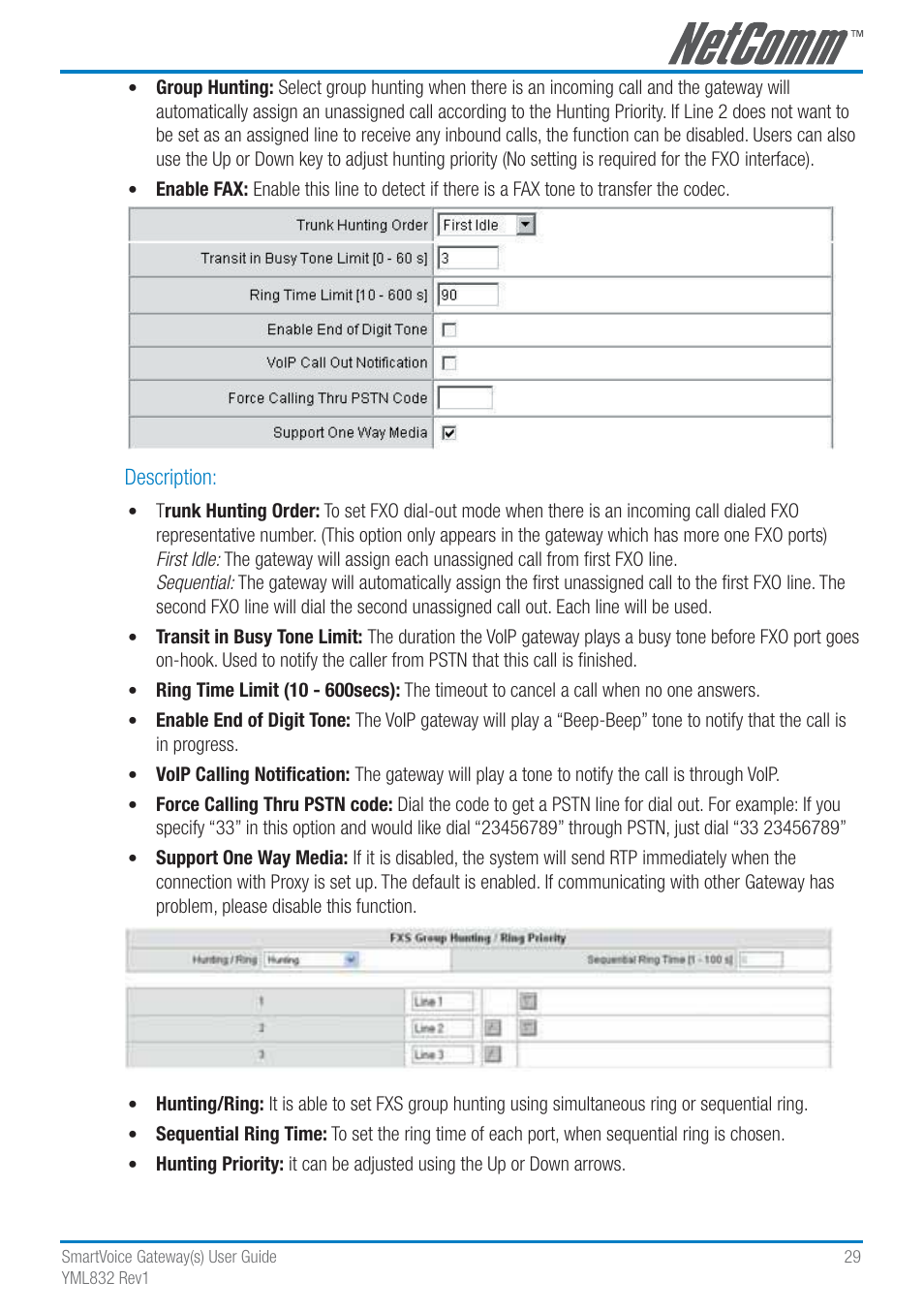 NetComm SmartVoice Gateway User Manual | Page 29 / 95