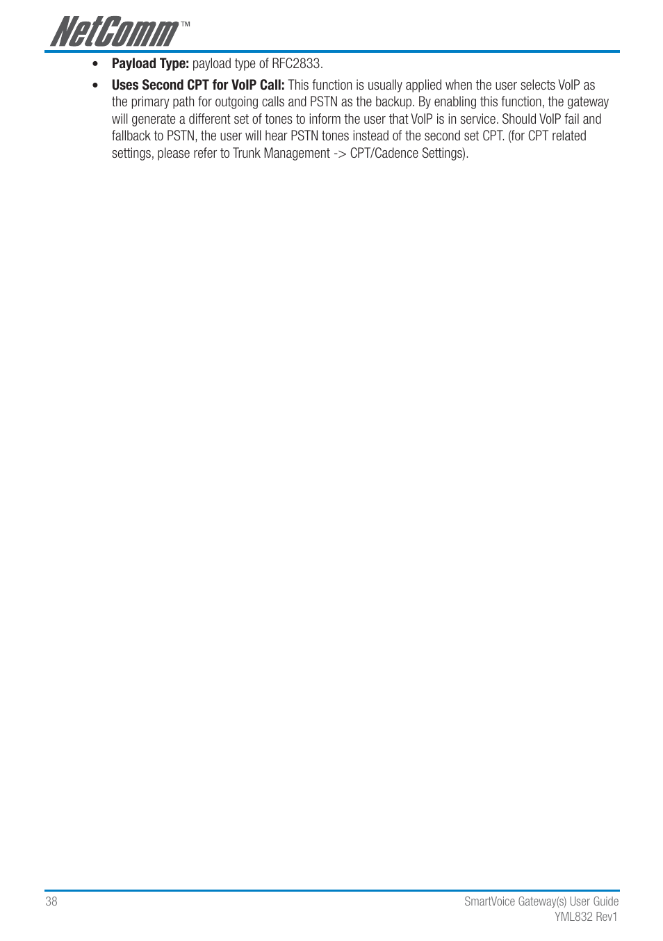 NetComm SmartVoice Gateway User Manual | Page 38 / 95