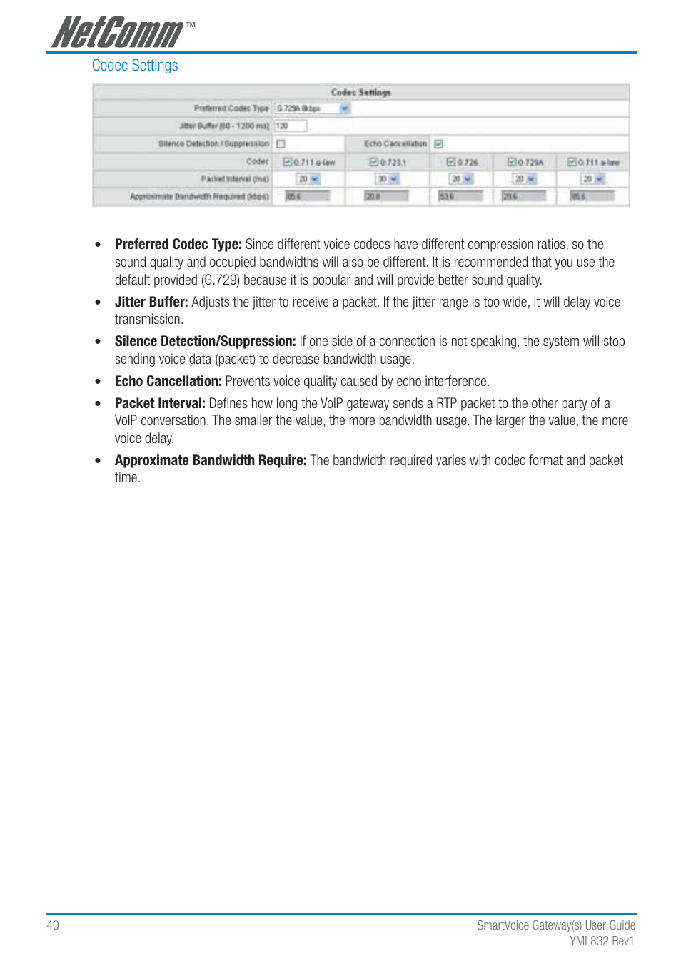 NetComm SmartVoice Gateway User Manual | Page 40 / 95