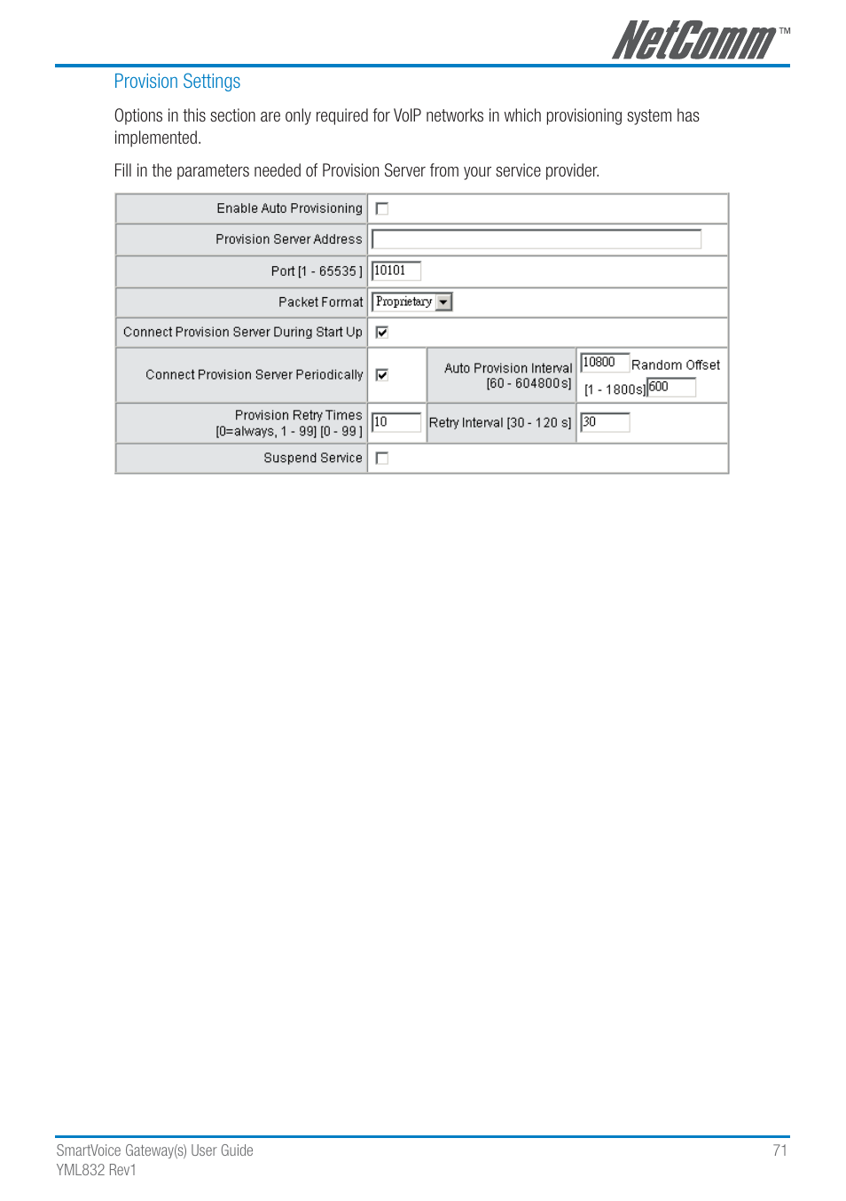 NetComm SmartVoice Gateway User Manual | Page 71 / 95