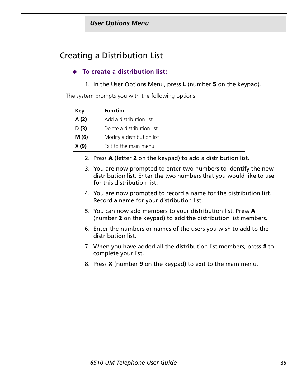 Creating a distribution list | NetComm 6510 User Manual | Page 37 / 41