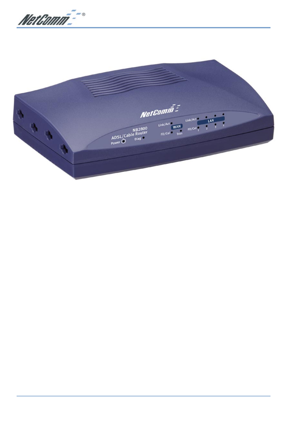 2 front panel leds | NetComm NB2800 User Manual | Page 14 / 52