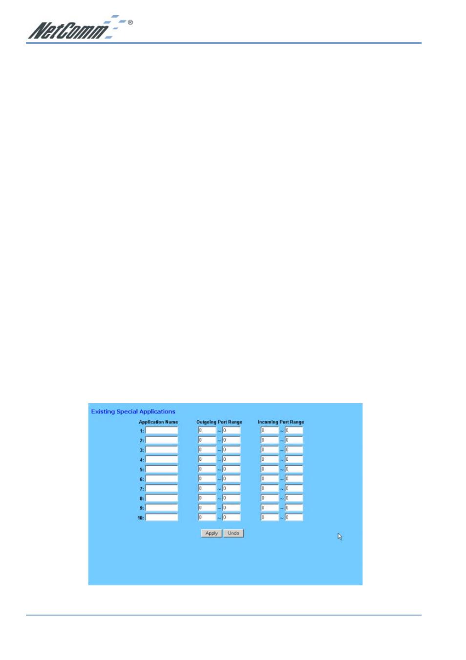 4 special application | NetComm NB2800 User Manual | Page 30 / 52