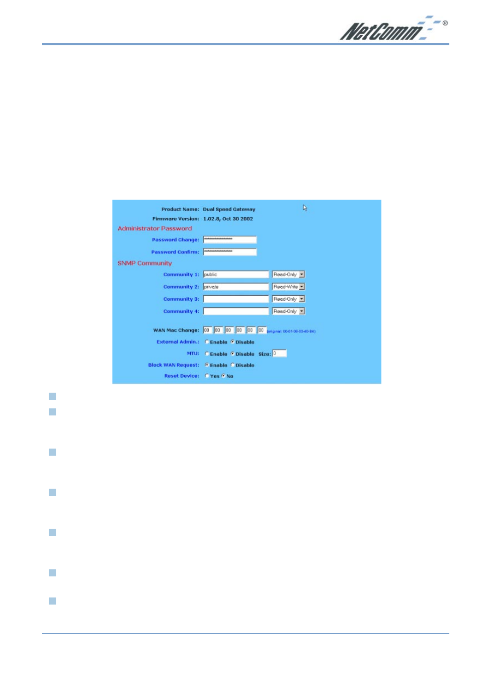 7 administration settings | NetComm NB2800 User Manual | Page 33 / 52