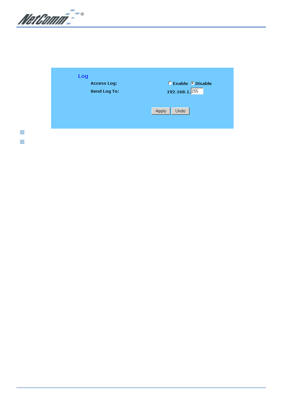 10 log | NetComm NB2800 User Manual | Page 36 / 52