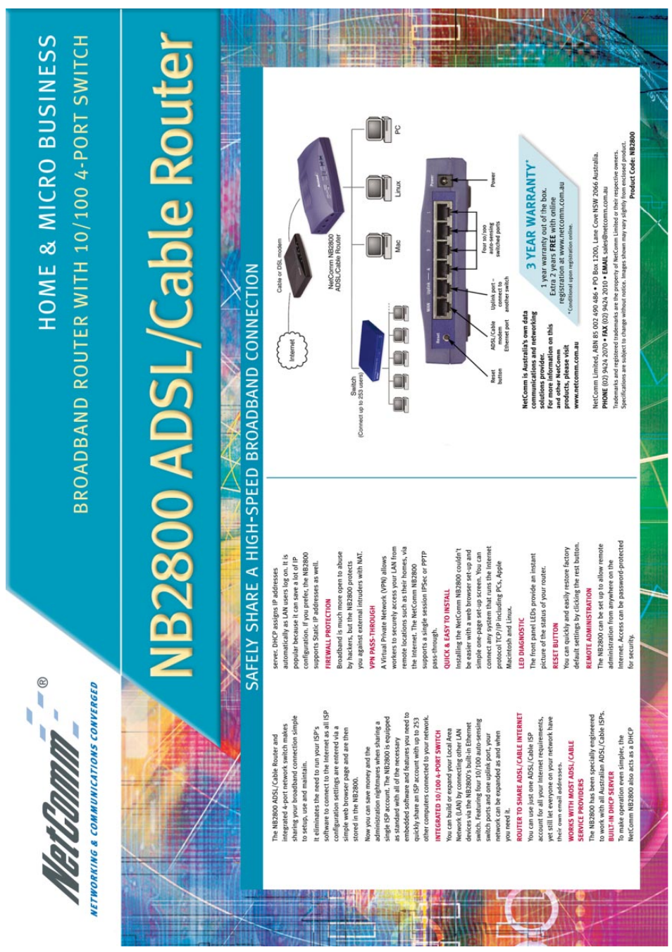 NetComm NB2800 User Manual | Page 52 / 52