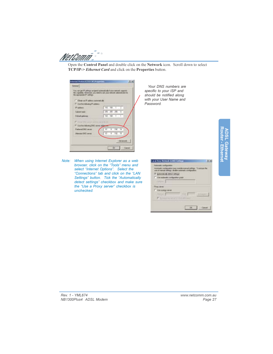 NetComm NB1300PLUS4 User Manual | Page 27 / 92