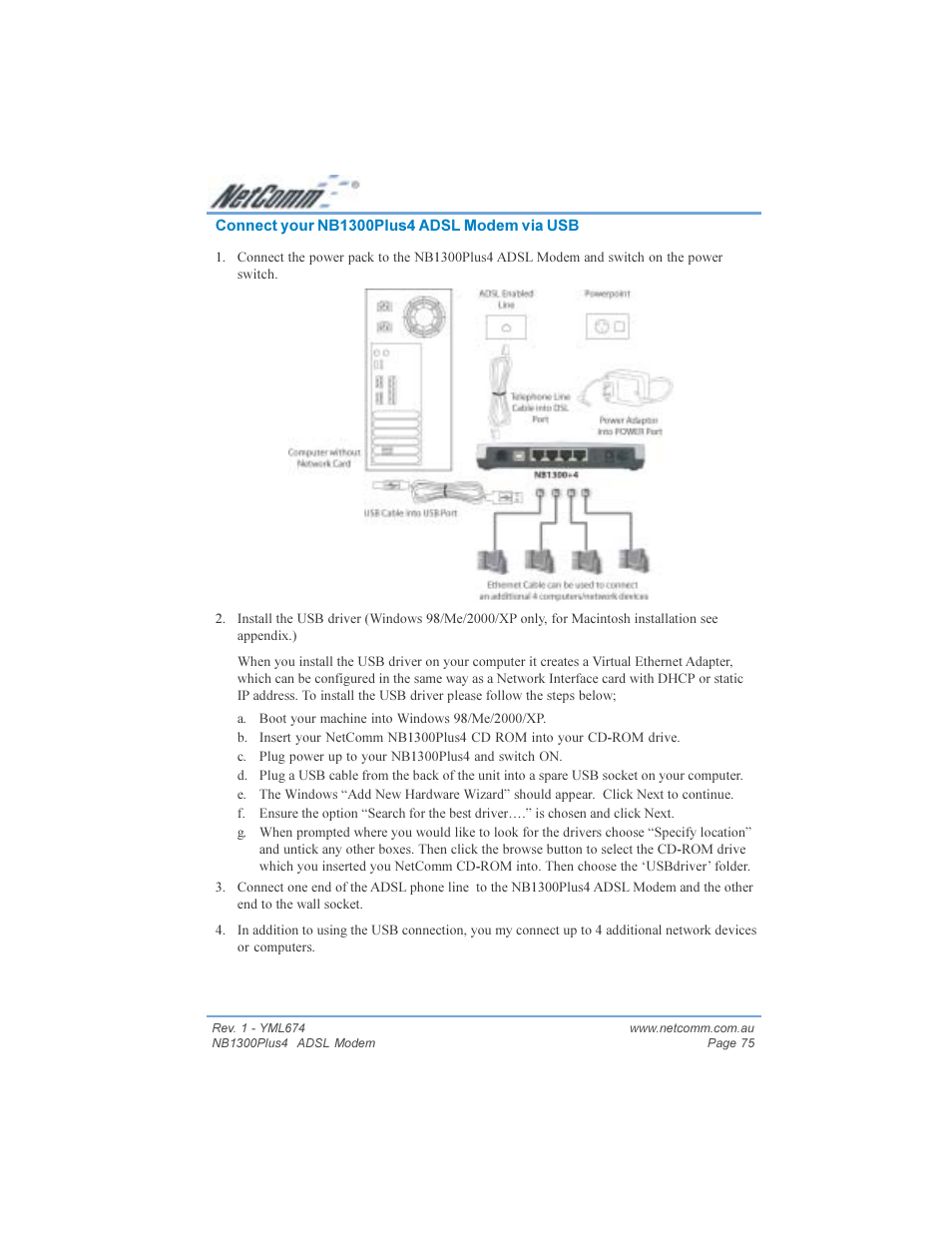 NetComm NB1300PLUS4 User Manual | Page 75 / 92