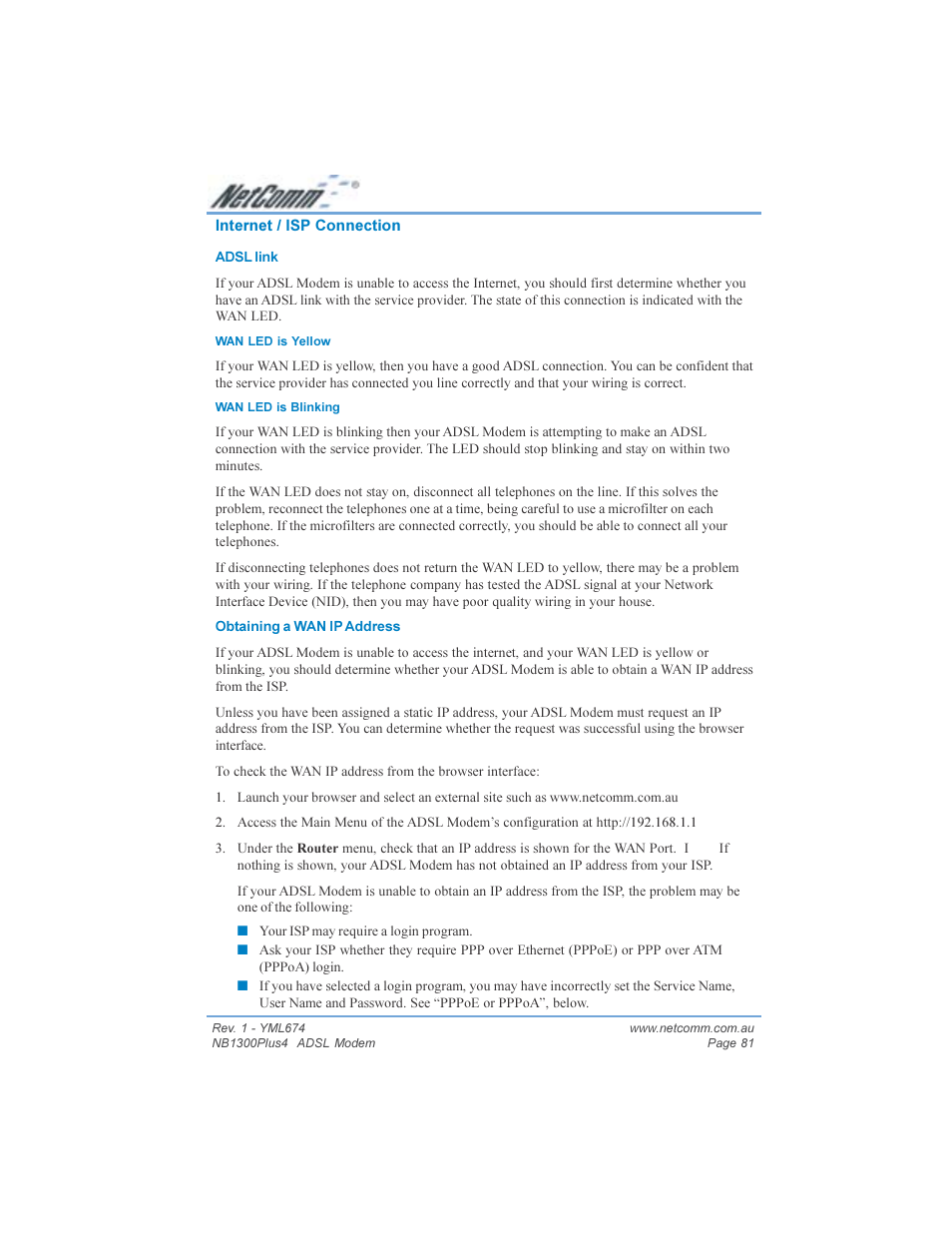 NetComm NB1300PLUS4 User Manual | Page 81 / 92