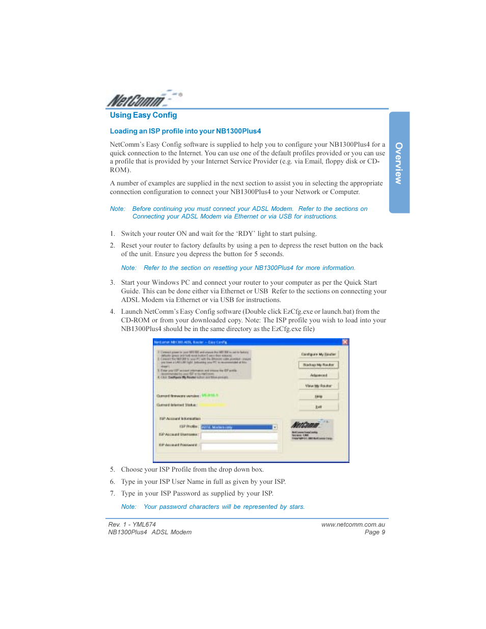 Overview | NetComm NB1300PLUS4 User Manual | Page 9 / 92