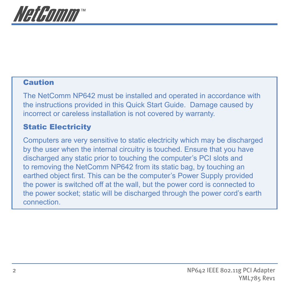 NetComm NP642 User Manual | Page 2 / 36