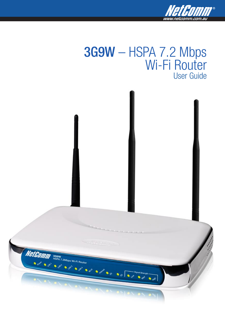 NetComm HSPA 7.2 MBPS WI-FI ROUTER 3G9W User Manual | 86 pages