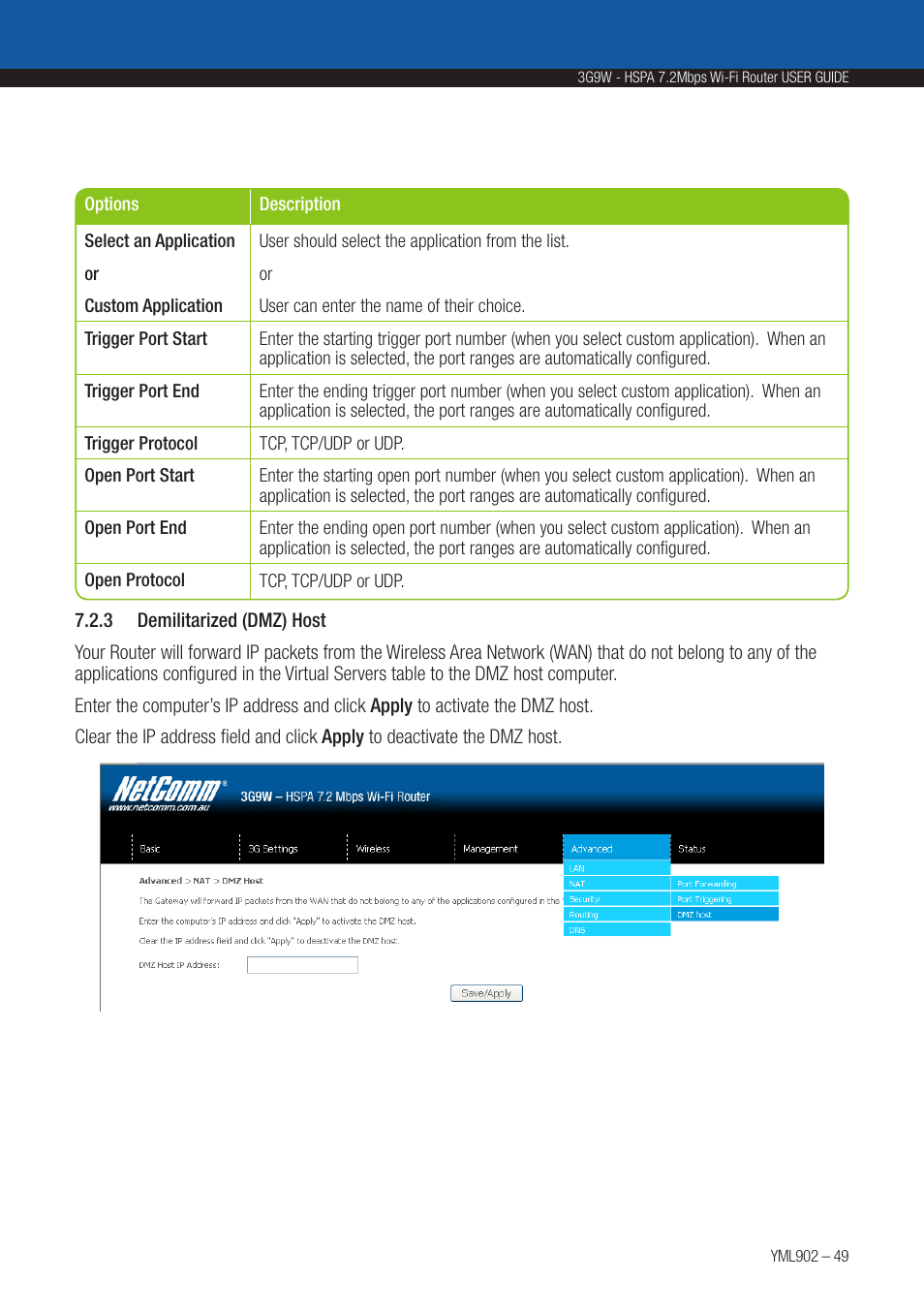 NetComm HSPA 7.2 MBPS WI-FI ROUTER 3G9W User Manual | Page 49 / 86