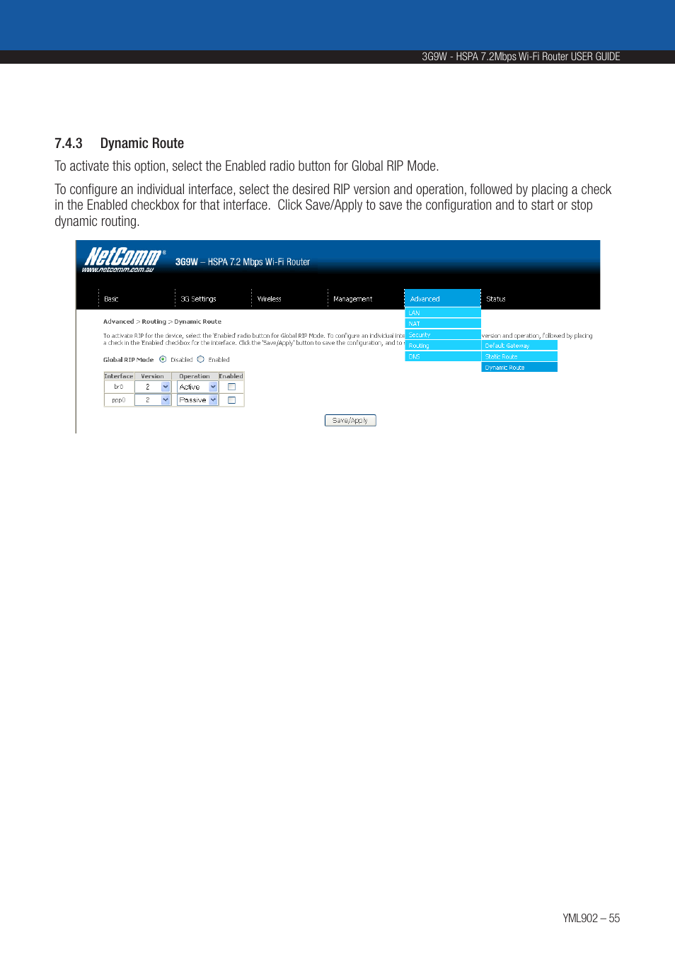 NetComm HSPA 7.2 MBPS WI-FI ROUTER 3G9W User Manual | Page 55 / 86