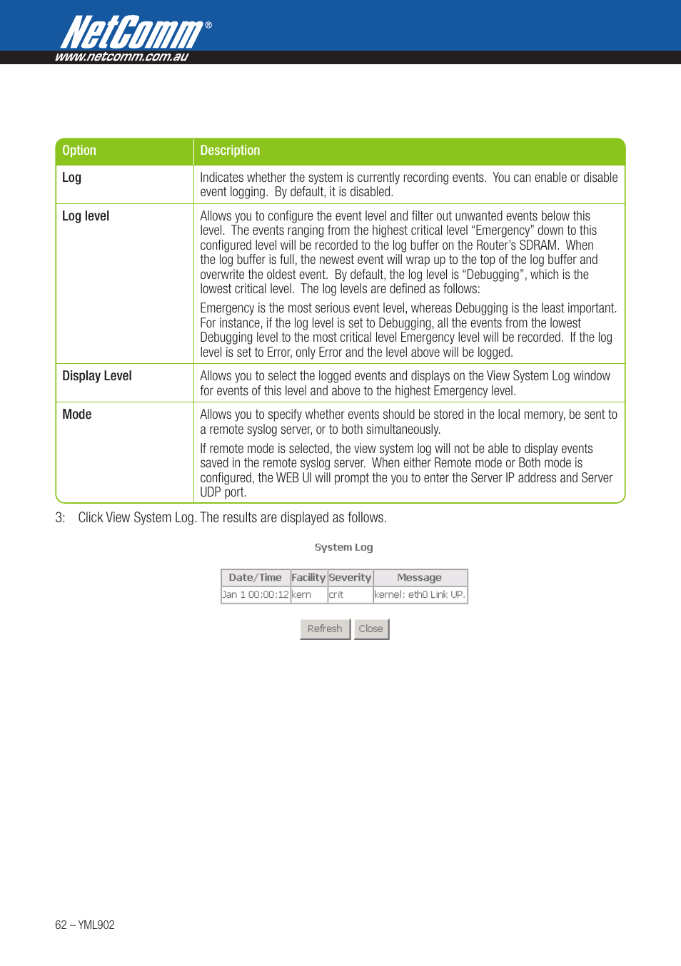 NetComm HSPA 7.2 MBPS WI-FI ROUTER 3G9W User Manual | Page 62 / 86