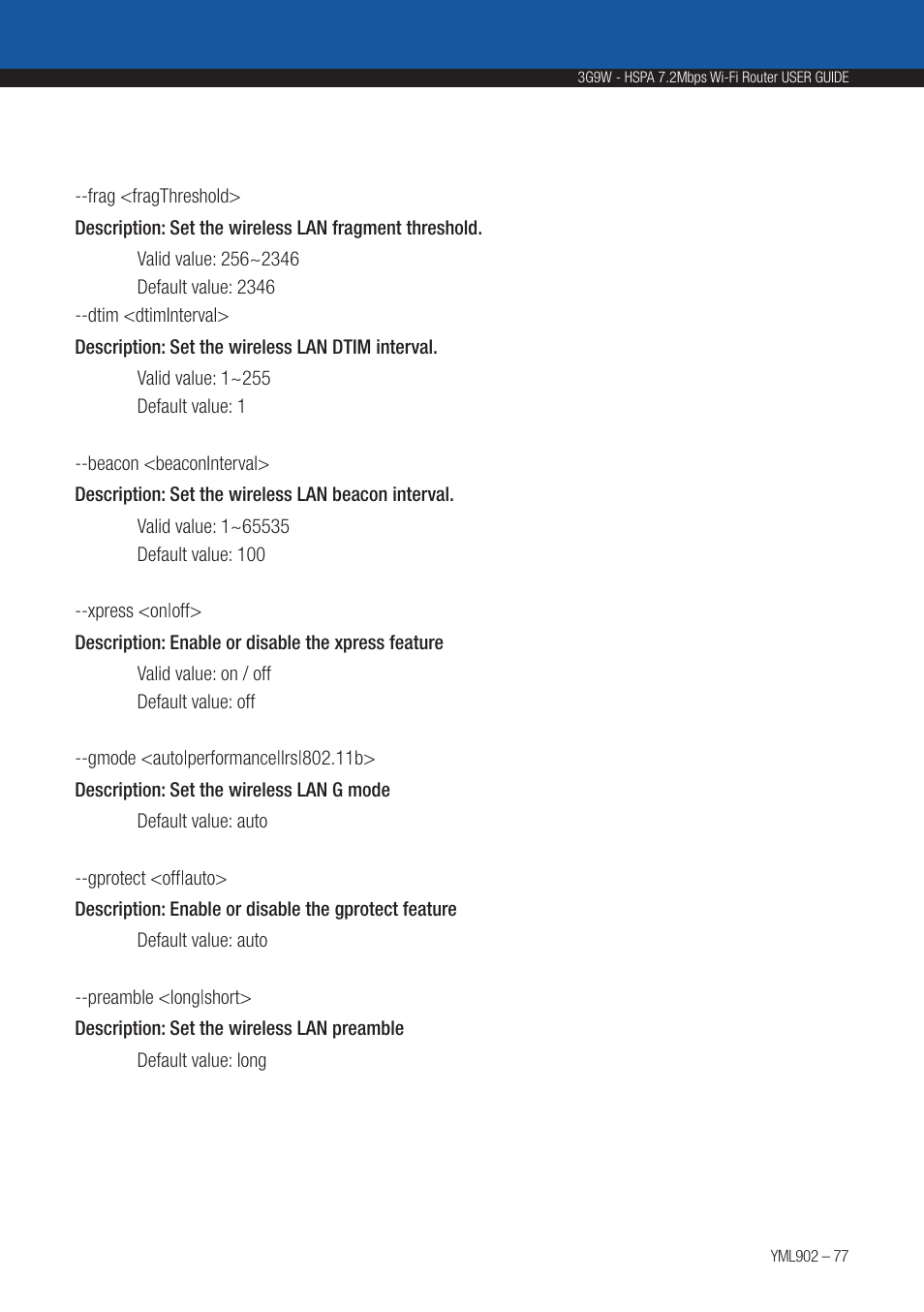 NetComm HSPA 7.2 MBPS WI-FI ROUTER 3G9W User Manual | Page 77 / 86