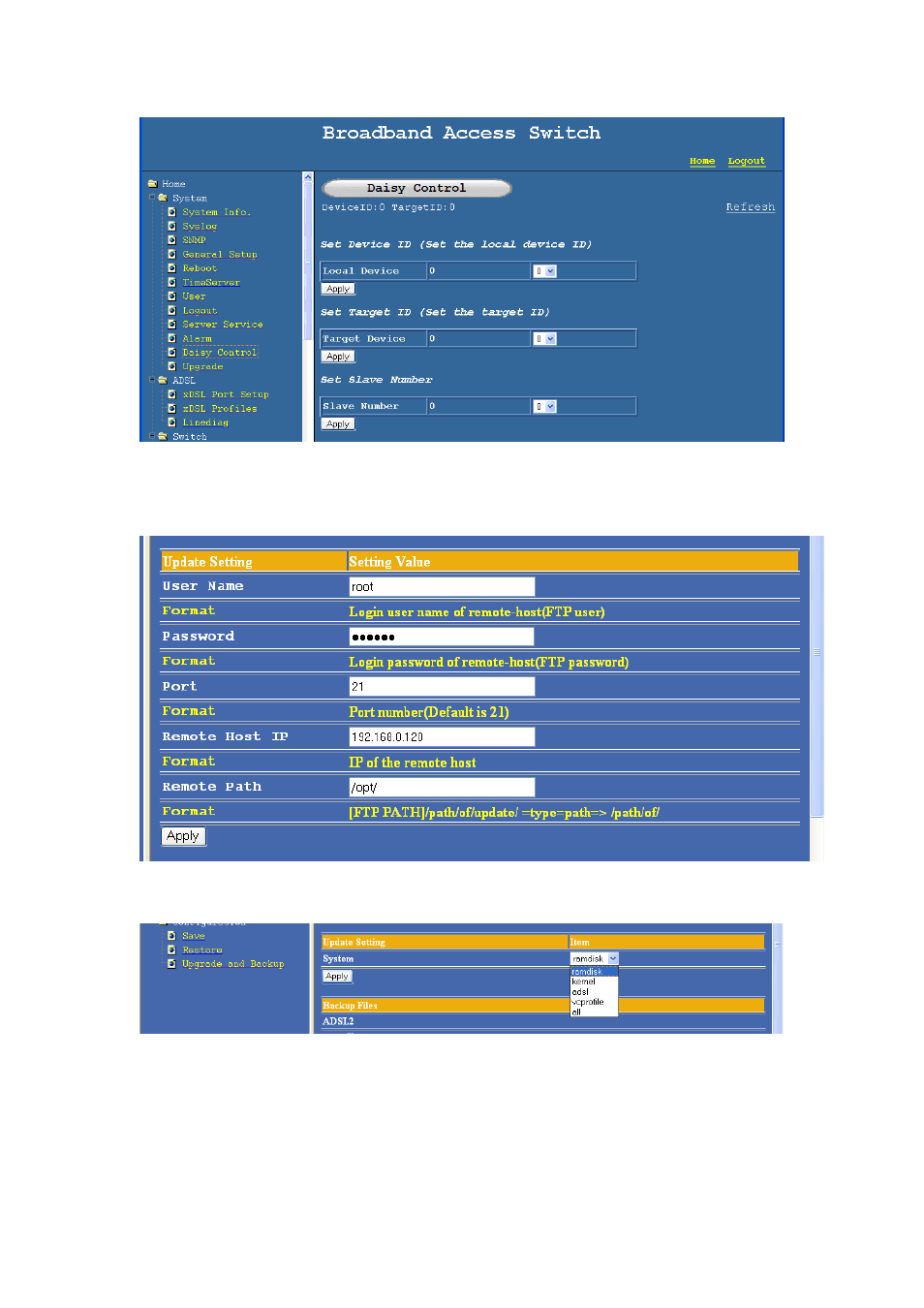 12 software upgrade and configuration backup | NetComm IP DSLAM User Manual | Page 15 / 71