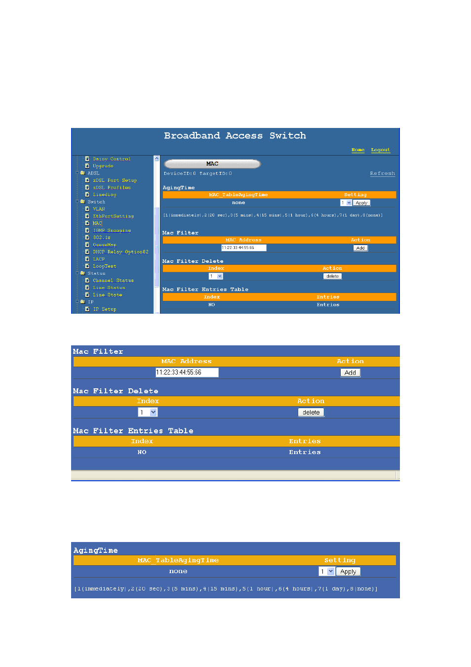 3 mac management | NetComm IP DSLAM User Manual | Page 24 / 71