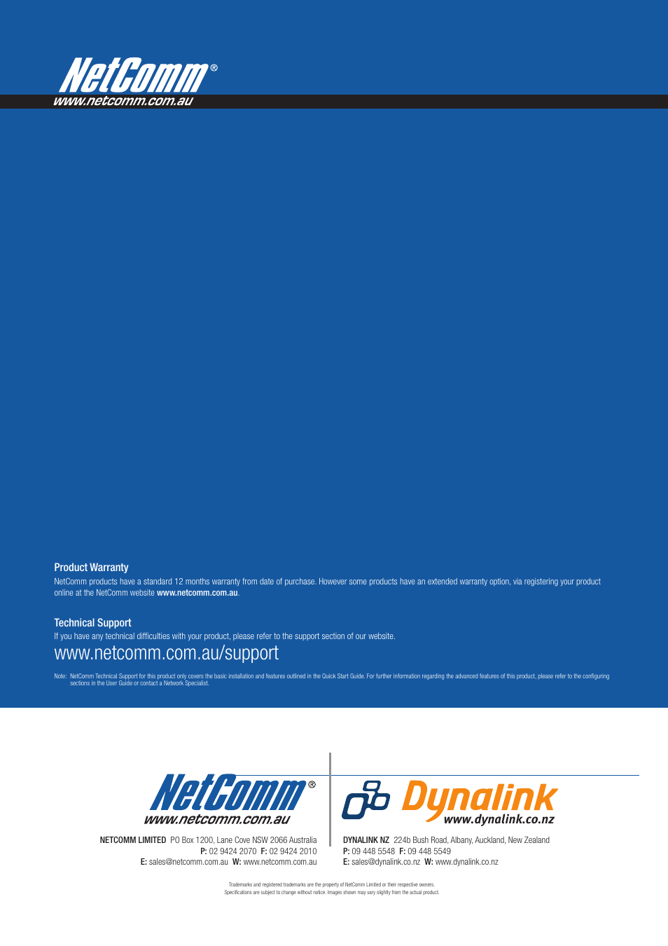 Nct-240 back.pdf | NetComm IP DSLAM User Manual | Page 71 / 71