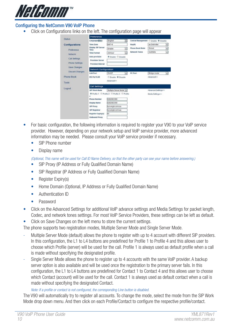 NetComm V90 User Manual | Page 10 / 28